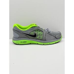 Size 10.5 Nike Dual Fusion Run Mens Grey/Green Running Sneakers Shoes 525760-009